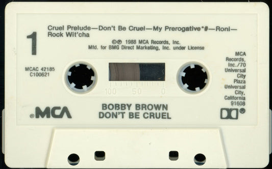 Bobby Brown : Don't Be Cruel (Cass, Album, Club, BMG)