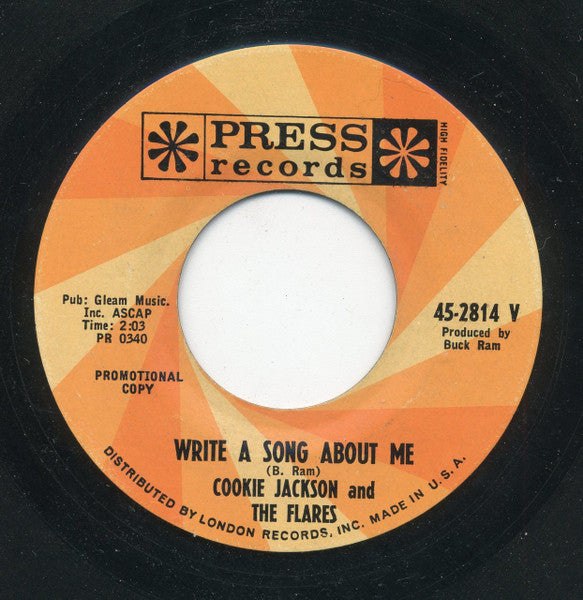 Cookie Jackson And The Flares : I Didn't Lose A Doggone Thing (7", Promo)