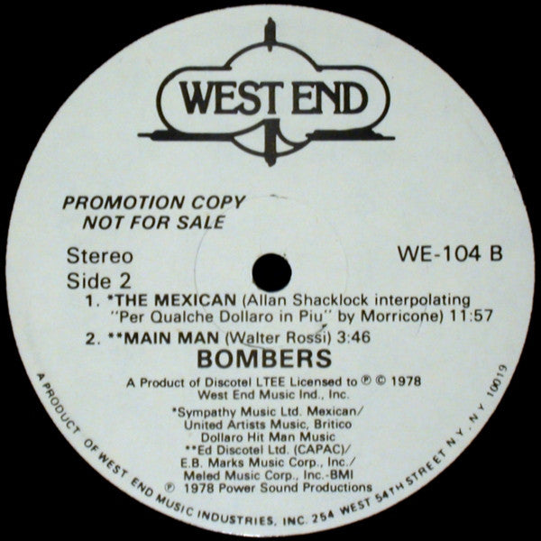 Bombers : Bombers (LP, Album, Promo)
