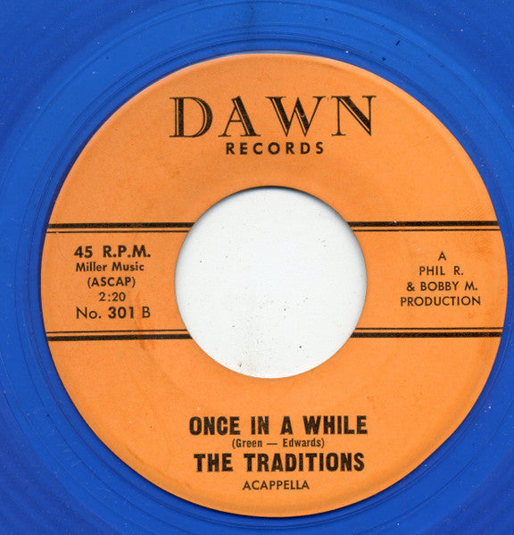The Traditions (6) : The Wind / Once In A While (7", Blu)