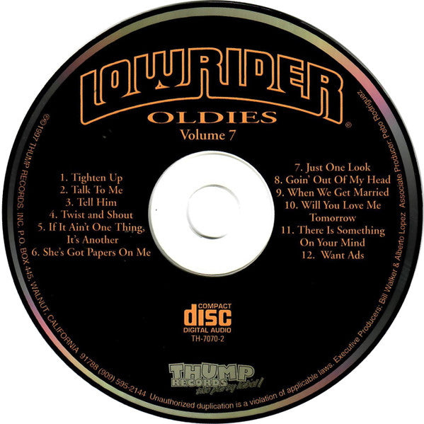 Various : Lowrider Oldies Volume 7 (CD, Comp, RE)