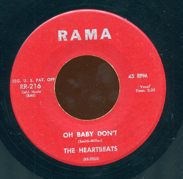 The Heartbeats : A Thousand Miles Away / Oh Baby Don't (7", Single)