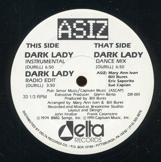 A S I Z Project : Dark Lady (12", Single)