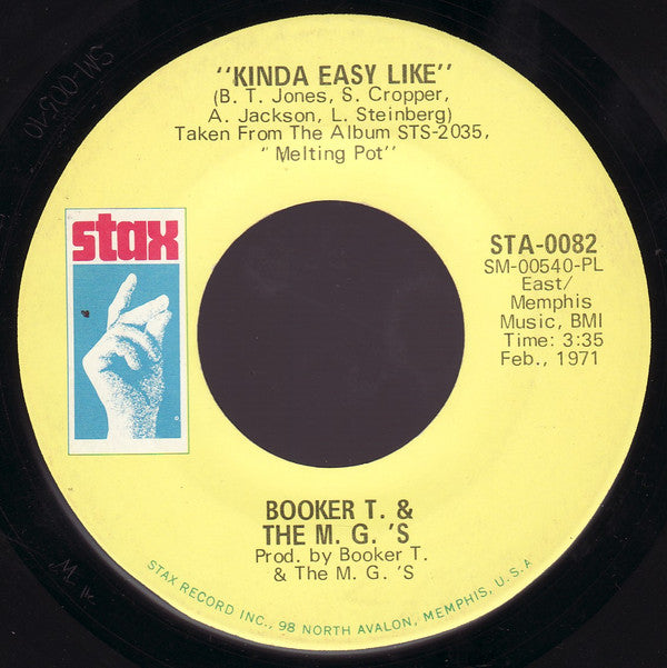 Booker T & The MG's : Melting Pot / Kinda Easy Like (7", Single, PL )