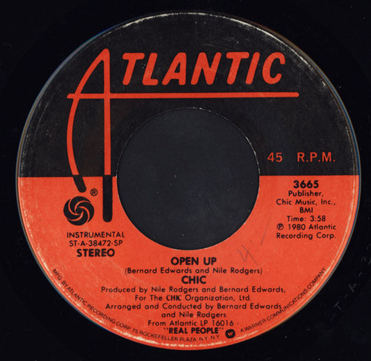 Chic : Rebels Are We / Open Up (7", Single, SP)