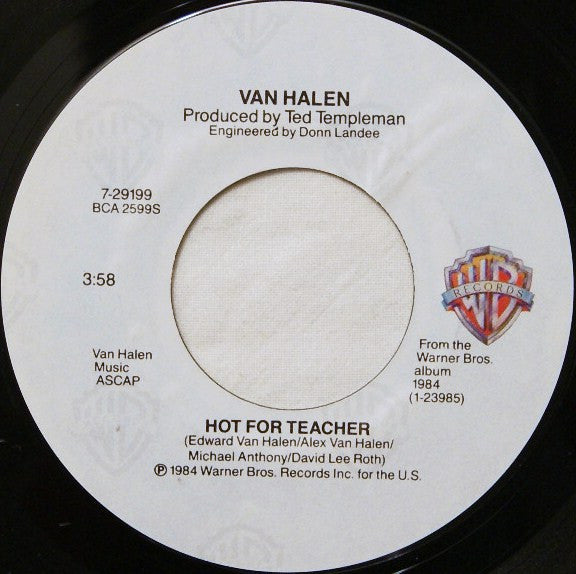 Van Halen : Hot For Teacher (7", Single, Styrene, All)