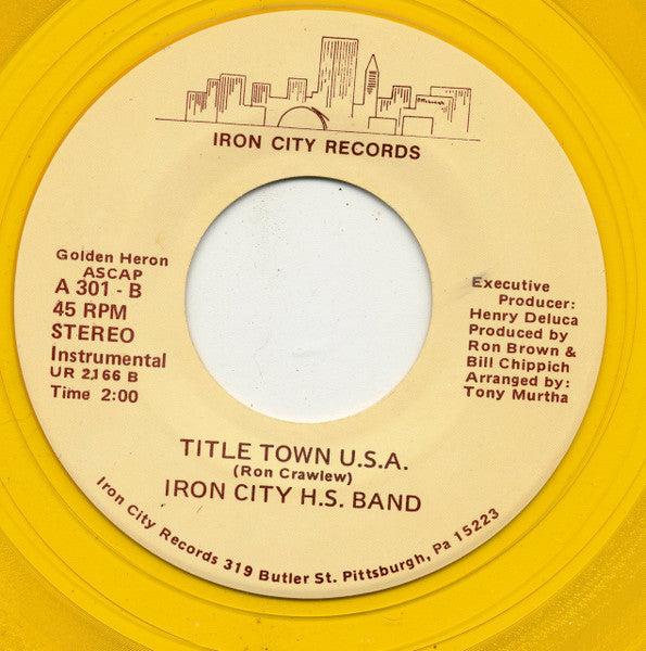 Acappella Gold, Iron City H.S. Band : Title Town U.S.A. (7", Gol)