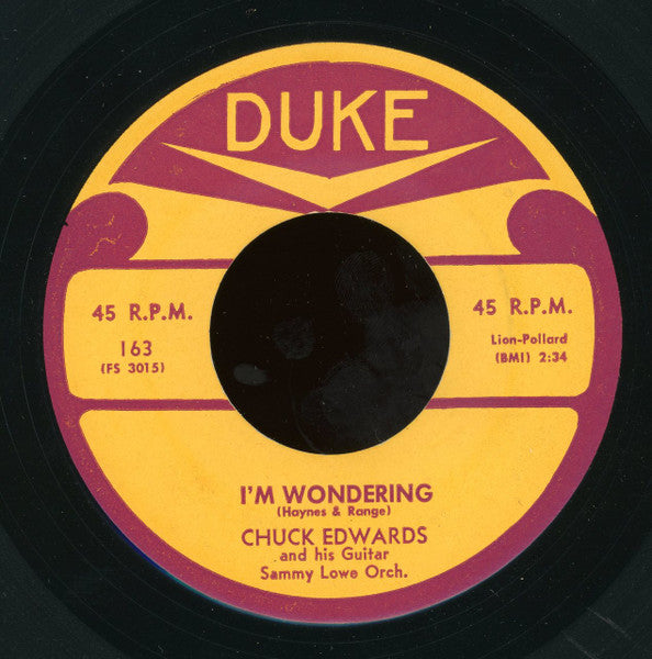 Chuck Edwards : Let's Rock 'n Roll (To Auld Lang Syne) / I'm Wondering (7")