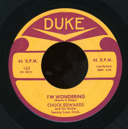 Chuck Edwards : Let's Rock 'n Roll (To Auld Lang Syne) / I'm Wondering (7")