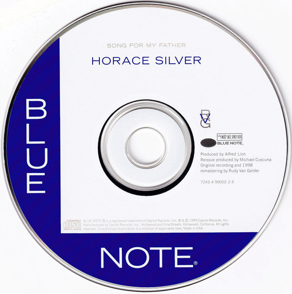 The Horace Silver Quintet : Song For My Father (CD, Album, RE, RM, O-c)