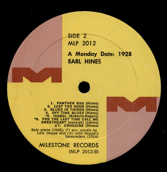 Earl Hines : A Monday Date: 1928 (LP, Comp)