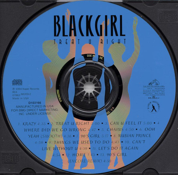 Blackgirl : Treat U Right (CD, Album, Club, BMG)