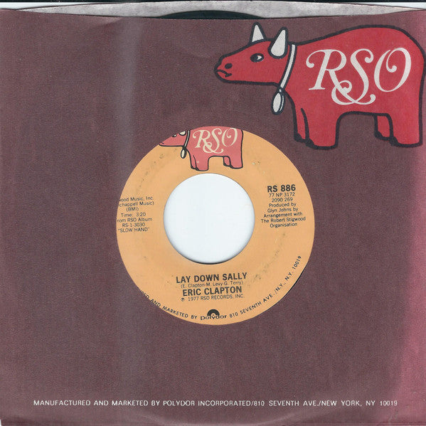 Eric Clapton : Lay Down Sally (7", Styrene, PRC)