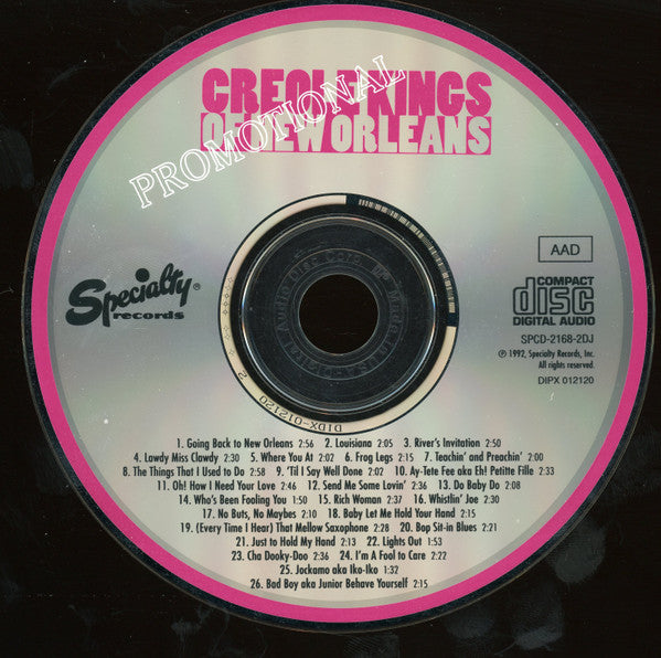 Various : Creole Kings Of New Orleans (CD, Comp, Promo)