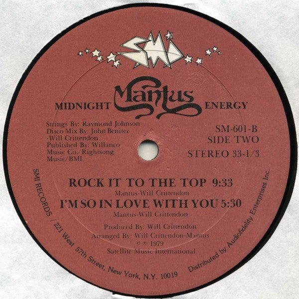 Mantus : Midnight Energy (LP, Album)