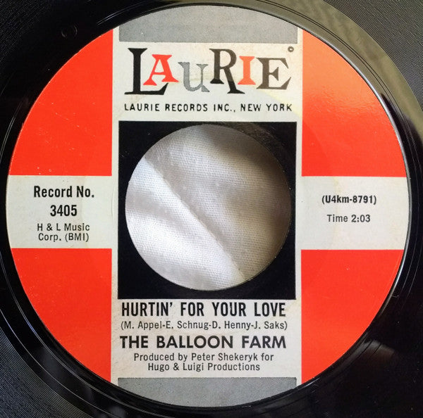 The Balloon Farm : A Question Of Temperature / Hurtin' For Your Love (7", Single, Styrene)