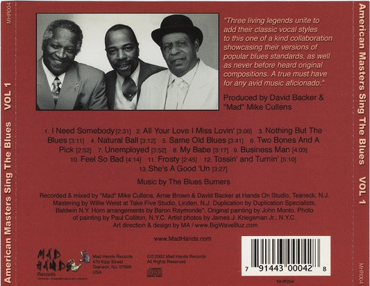 Bobby Lewis, Pookie Hudson, Lewis Lymon : American Masters Sing The Blues VOL 1 (CD, Album)