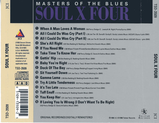 Various : Soul X Four - Masters Of The Blues (CD, Comp, RM)