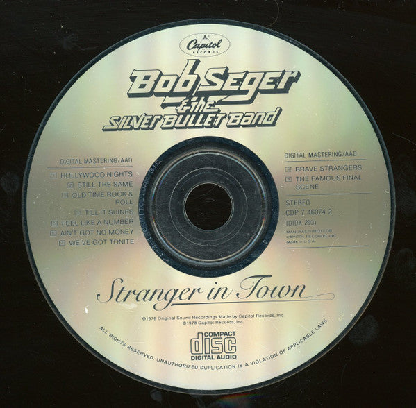 Bob Seger And The Silver Bullet Band : Stranger In Town (CD, Album, RE, RM)