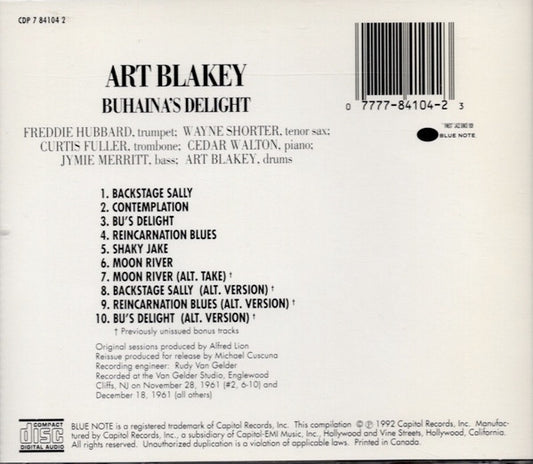 Art Blakey & The Jazz Messengers : Buhaina's Delight (CD, Album, RE, EMI)
