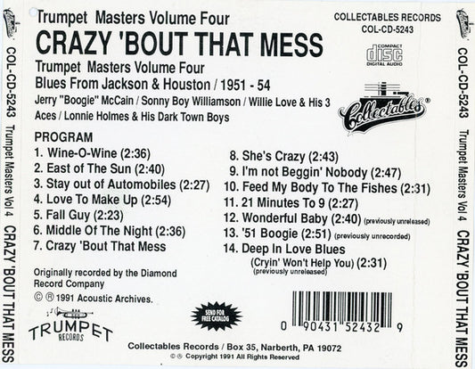 Various : Trumpet Masters Volume Four: Crazy 'Bout That Mess (CD, Comp, RE)