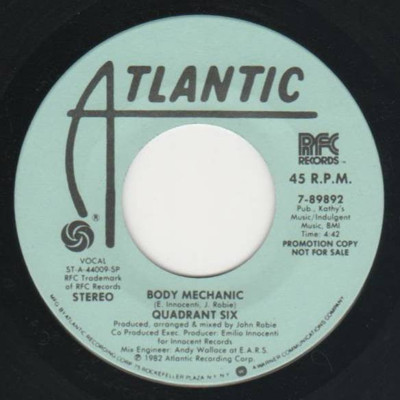 Quadrant Six : Body Mechanic (7", Promo)