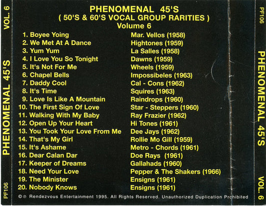 Various : Phenomenal 45's Vol.6 (CD, Comp)