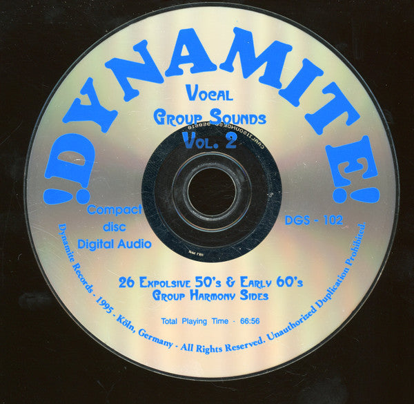 Various : Dynamite Vocal Group Sounds Vol. 2 : 26 Explosive Group Harmony Sides! (CD, Comp)