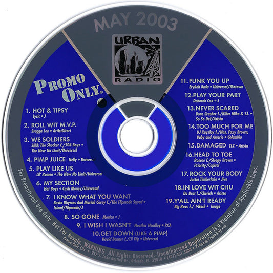 Various : Promo Only Urban Radio: May 2003 (CD, Comp, Promo)