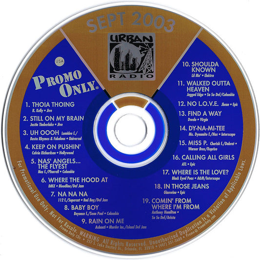 Various : Promo Only Urban Radio: September 2003 (CD, Comp, Promo)