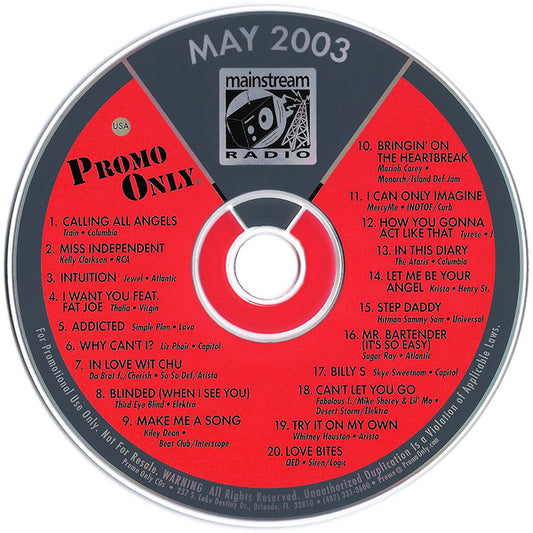 Various : Promo Only Mainstream Radio: May 2003 (CD, Comp, Promo)