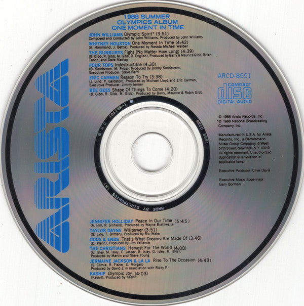 Various : 1988 Summer Olympics Album (One Moment In Time) (CD, Album, RP)