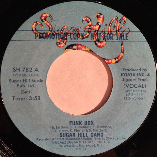 Sugarhill Gang : Funk Box (7", Promo, Styrene)