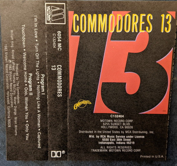 Commodores : 13 (Cass, Album, Club, Dol)