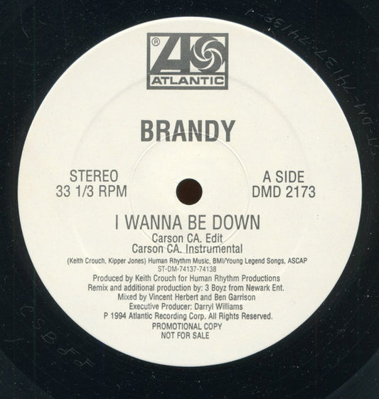 Brandy (2) : I Wanna Be Down (12", Promo)