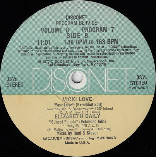 Various : Volume 8 Program 7 (2x12", P/Mixed)