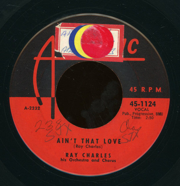 Ray Charles : I Want To Know / Ain't That Love (7")
