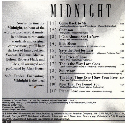 After Hours (14) : Midnight (Featuring After Hours) (CD, Album)