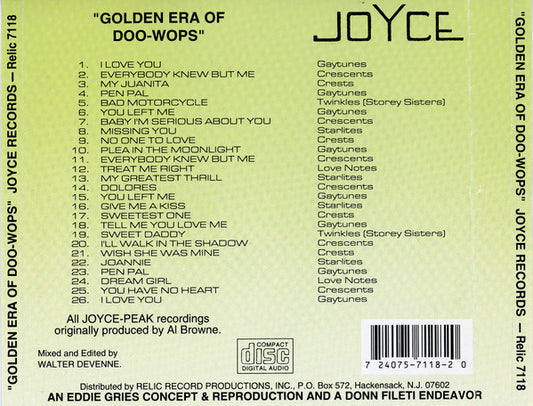 Various : The Golden Era Of Doowops: (CD, Comp)