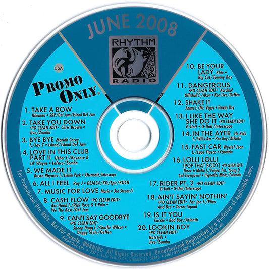 Various : Promo Only Rhythm Radio (June 08) (CD, Comp, Promo)