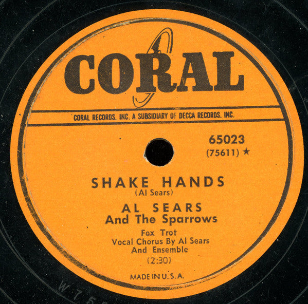 Al Sears : Brown Boy / Shake Hands (Shellac, 10")