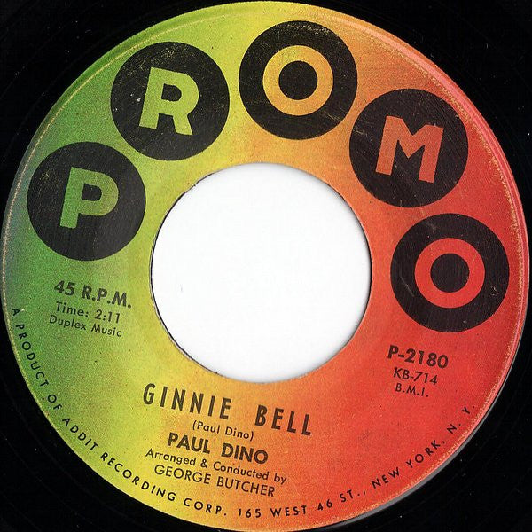 Paul Dino : Bye-Bye / Ginnie Bell (7", Single, Scr)