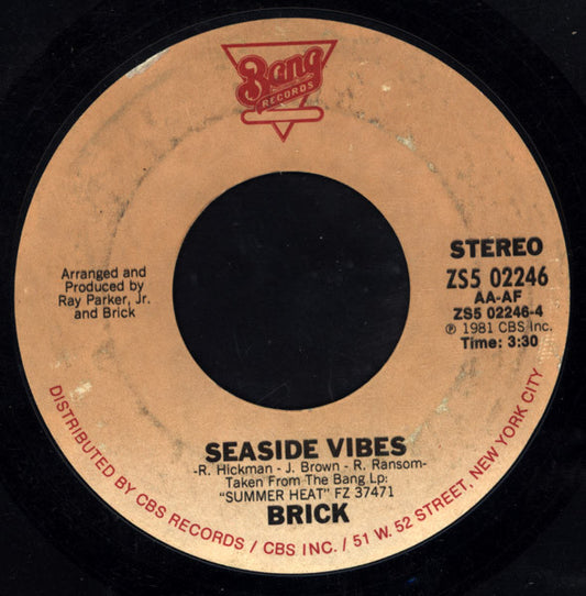 Brick : Sweat (Til You Get Wet) (7", Single, Styrene, Ter)