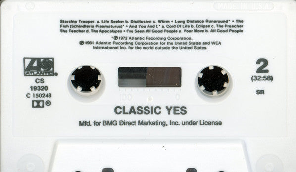 Yes : Classic Yes (Cass, Comp, Club, RCA)