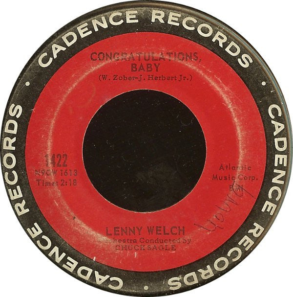 Lenny Welch : Ebb Tide (7", Single)