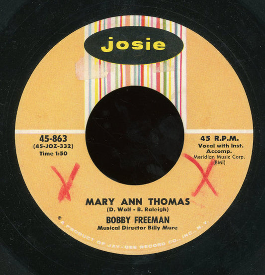 Bobby Freeman : Love Me / Mary Ann Thomas (7")