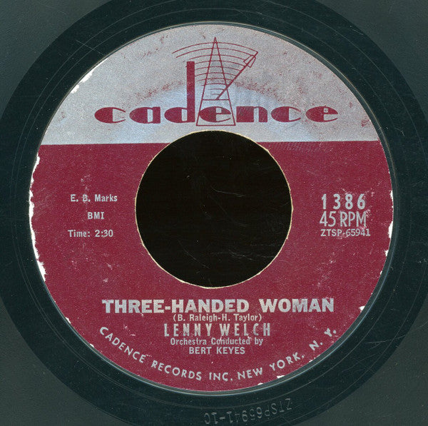 Lenny Welch : Darlin' / Three-Handed Woman (7", Single, Styrene)