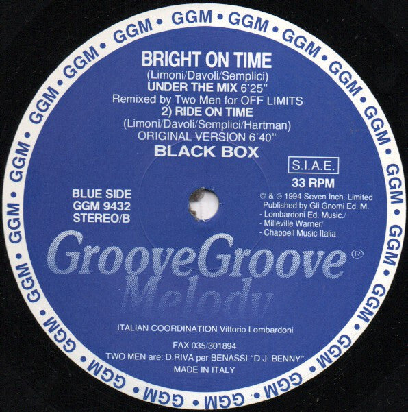 Black Box : Bright On Time (94 Remixes) (12")