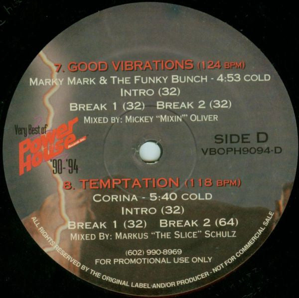 Various : Very Best Of Powerhouse '90-'94 (6x12", Comp, Promo)