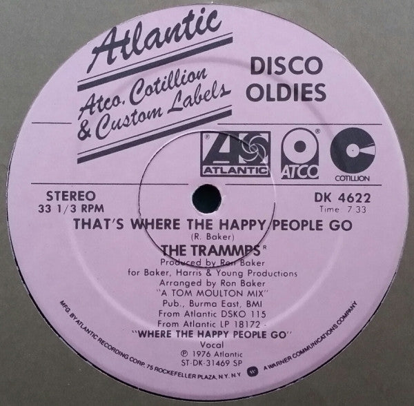 The Trammps : Disco Inferno / That's Where The Happy People Go (12", RE)